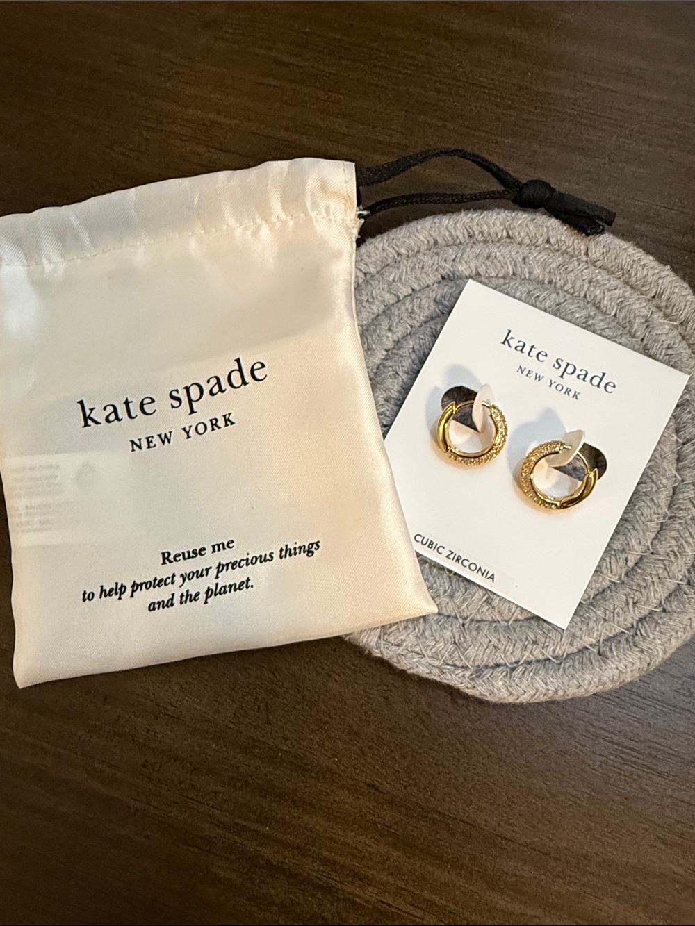Kate Spade gold earrings brilliant state